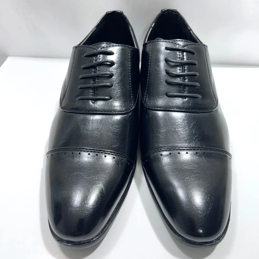 New York & Company  Damian Dress Traditional‎ Blamoral Oxford Men's Black US 9.5